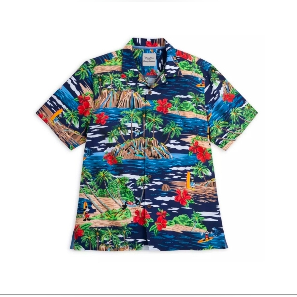 Disney Parks Mickey Mouse and Friends Tommy Bahama Woven Shirt Large 2025